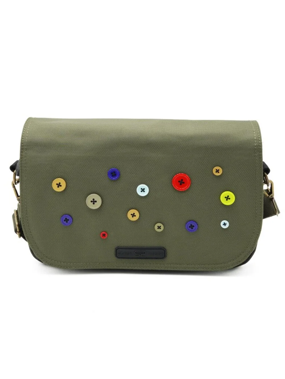 Button Unisex Festival Crossbody Sling Bag, Carbon Lined Odor Control, Messenger